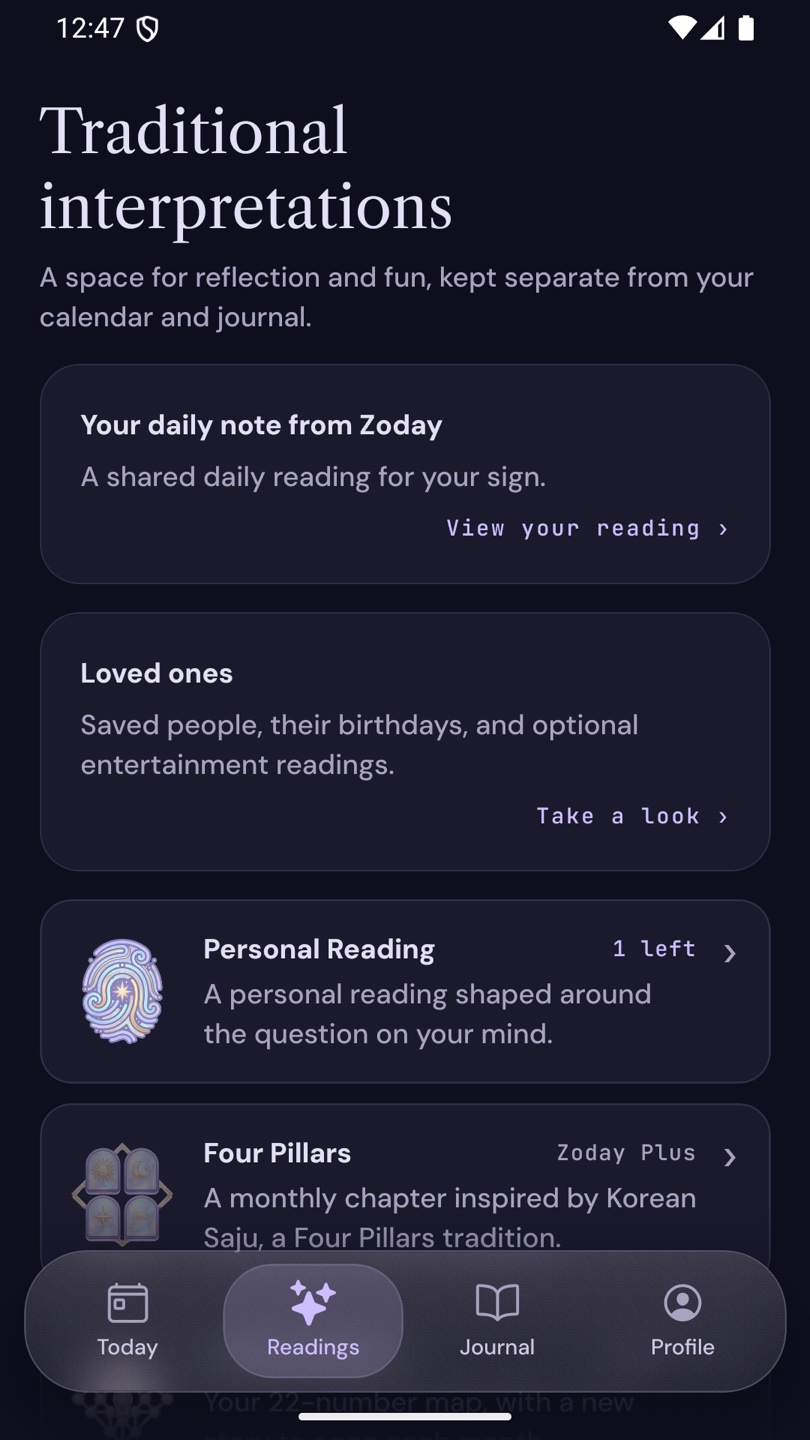 Zoday · Optional readings